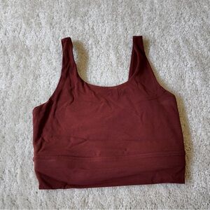 Women's Burgundy Nike Cropped Tank Top